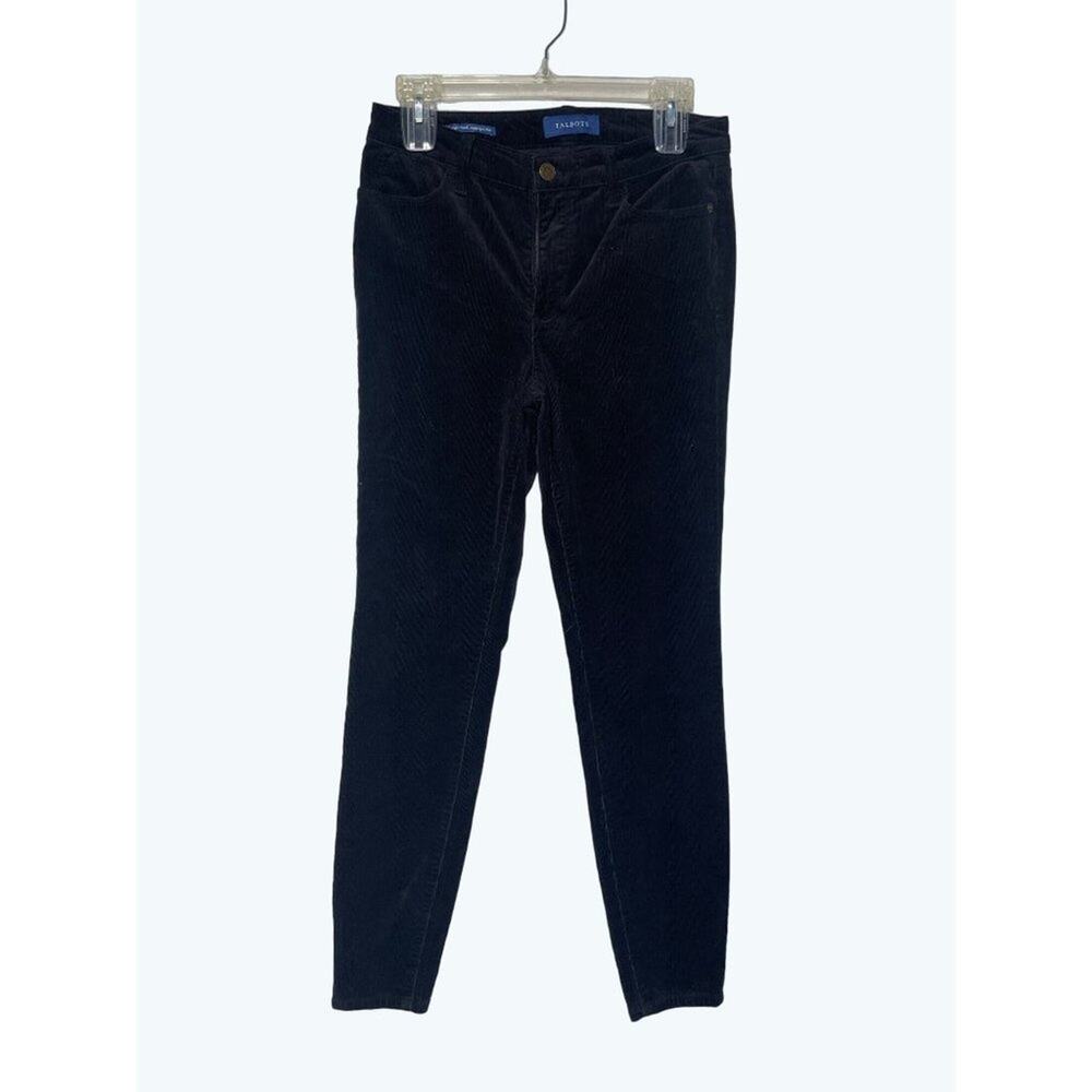 Talbots High Waist Jegging Ankle Corduroy Black Pants 2